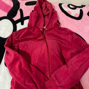 RED VELOUR TRACKSUIT